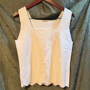 Elie Tahari Ivory Square Neck Camisole